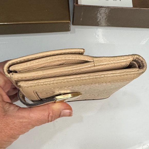 Gucci GG Imprimé Leather Wallet – Beige Frida Giannini Era (c 2008–2012) + box - Picture 5 of 12